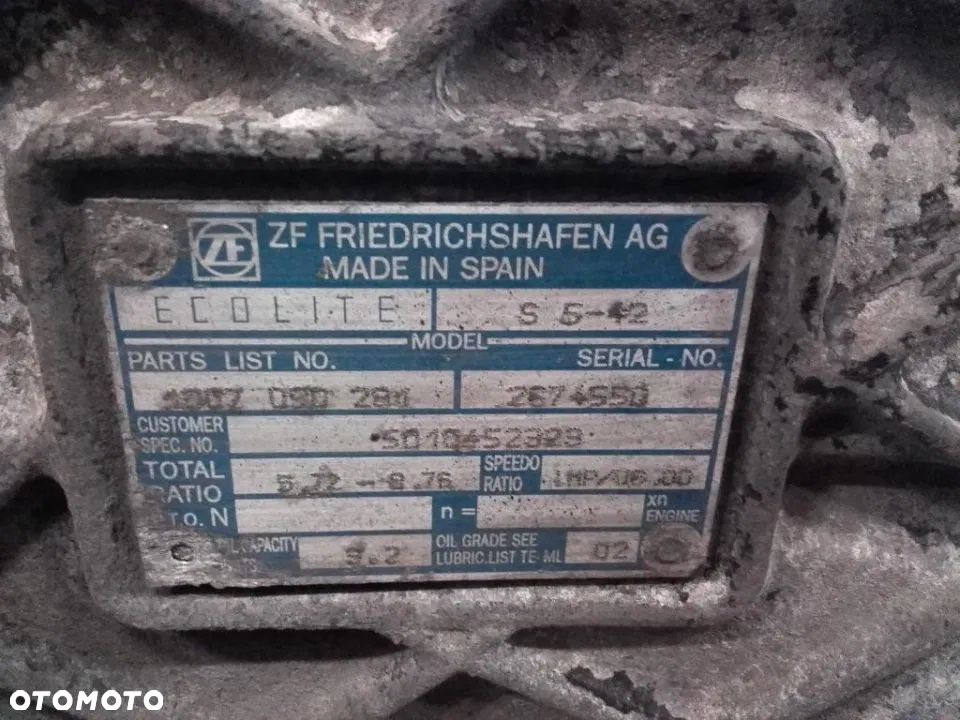 SKRZYNIA BIEGÓW ZF Midlum 5 biegów s5-42 - 2