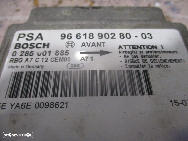 Modulo Airbag 0285001885 9661890280 PEUGEOT 207 2006 1.4HDI 70CV 5P PRETO - 4
