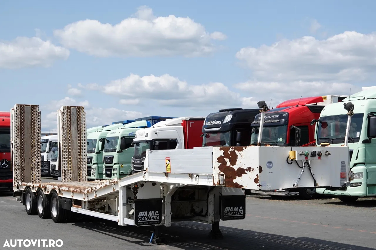 Castera REMORCĂ CASTERA / LOW LOADER / 13,4 M / PLATFORMĂ HIDRAULICĂ / RAMPE HIDRAULICE / AXIE DE DIRECȚIE / TROLIU - 8