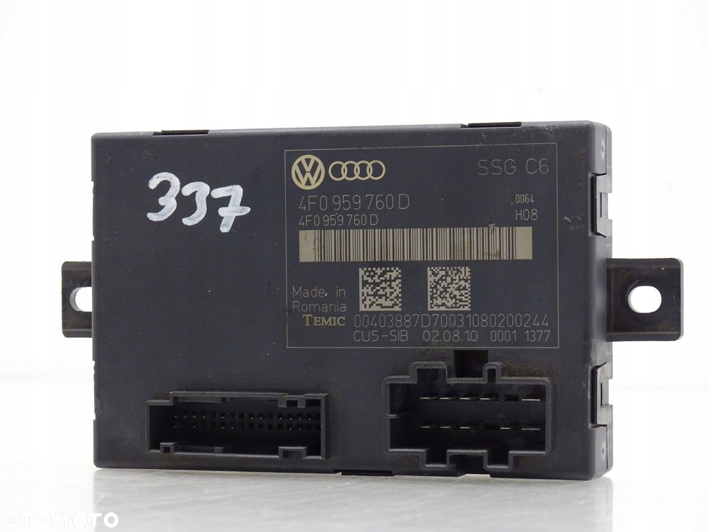 MODUŁ KOMPUTER STEROWNIK PAMIĘCI FOTELA AUDI Q7 4L LIFT 4F0959760D - 1