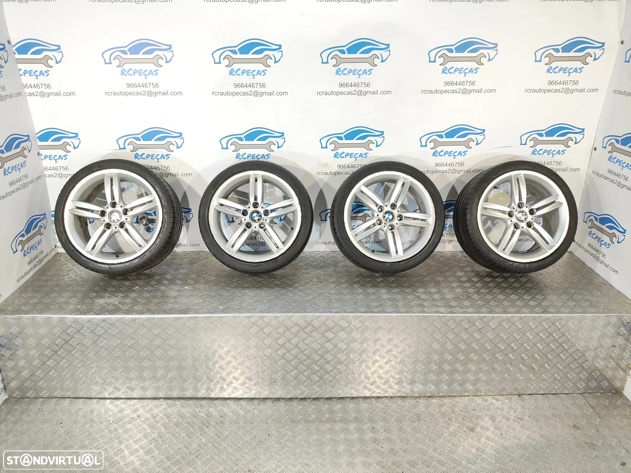 .JANTES ORIGINAIS BMW SERIE 1 E87 PACK M STYLE 208M 18 POLEGADAS 7,5J ET49 8,5J ET52 5X120 7839305 8036939 - 9