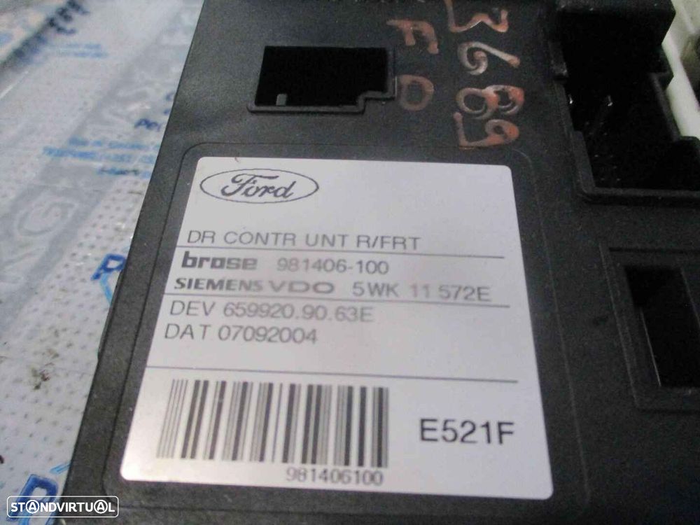 Motor Elevador Vidro 981406100 FORD FOCUS CMAX FASE 1 2004 1.6TDCI 110CV 5P CINZA FD - 3