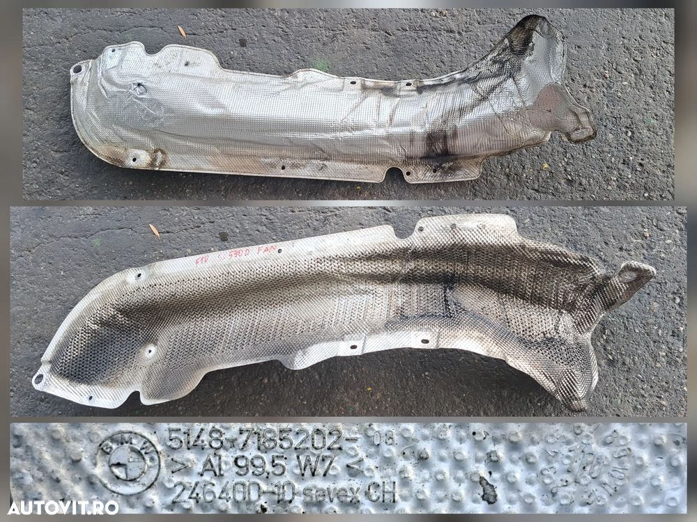 Scut termic protectie evacuare, dreapta fata, stanga spate originale BMW f10 f11 - 3