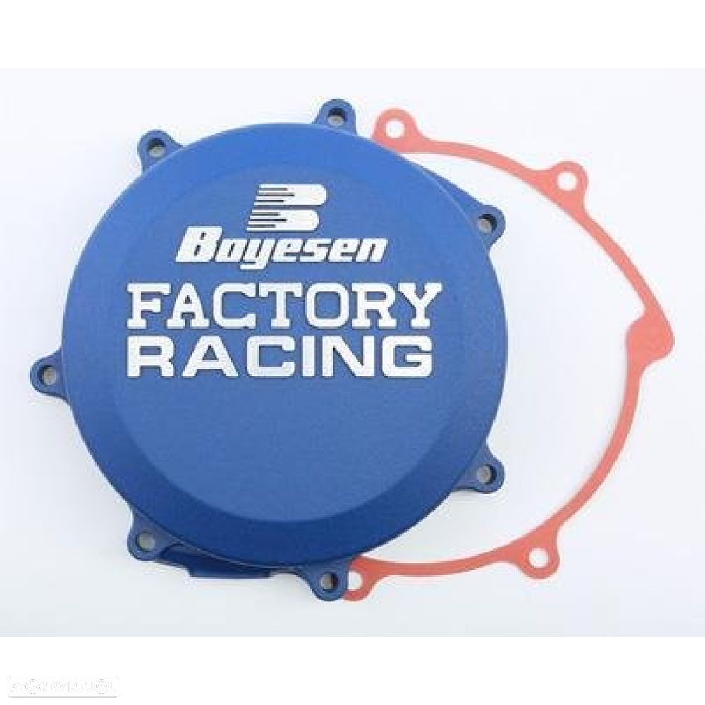 tampa de embraiagem boyesen factory racing aluminum azul yamaha wr / yz 450 - 1