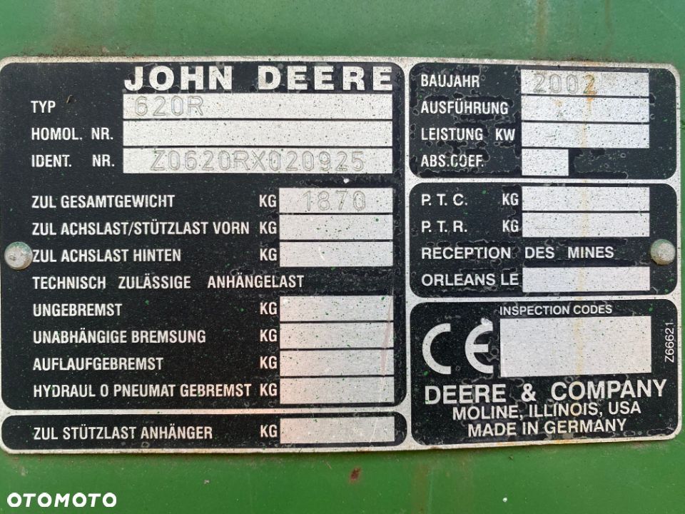 John Deere 620r - Łożysko Ślimaka - 1
