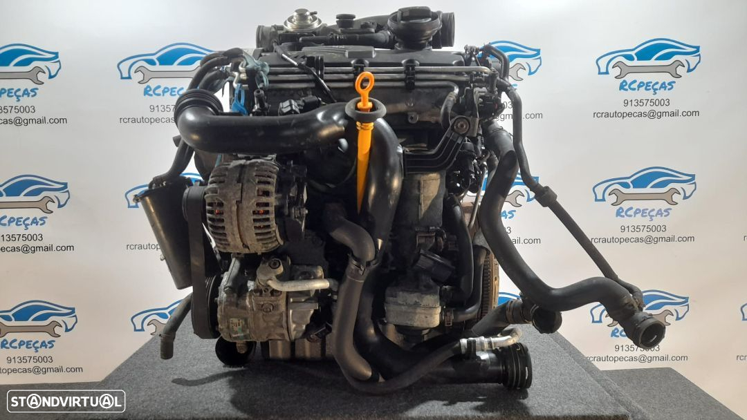 MOTOR COMPLETO 1.9 TDI 8V 90CV BRU VW VOLKSWAGEN GOLF V 5 MK5 TOURAN GOLF PLUS MOTOR ARRANQUE BIMASSA ALTERNADOR COMPRESSOR AR CONDICIONADO BOMBA DIRECAO DIREÇÃO TURBO INJETOR INJETORES - 9
