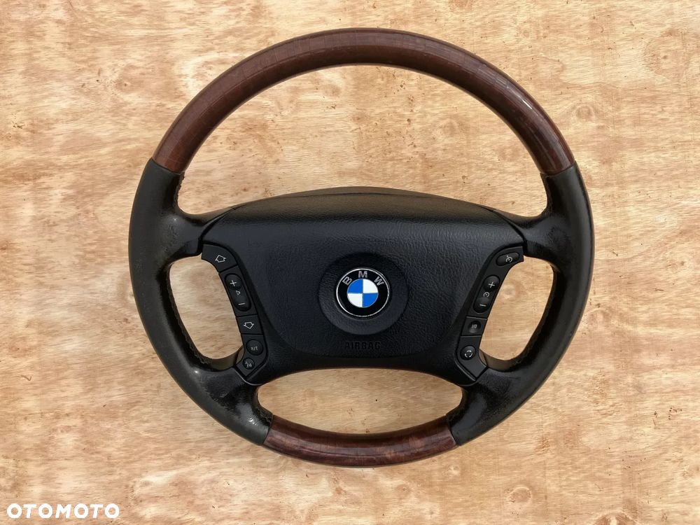KIEROWNICA BMW E39 DREWNO DREWIANA LIFT PODUSZKA E38 X5 E46 - 2