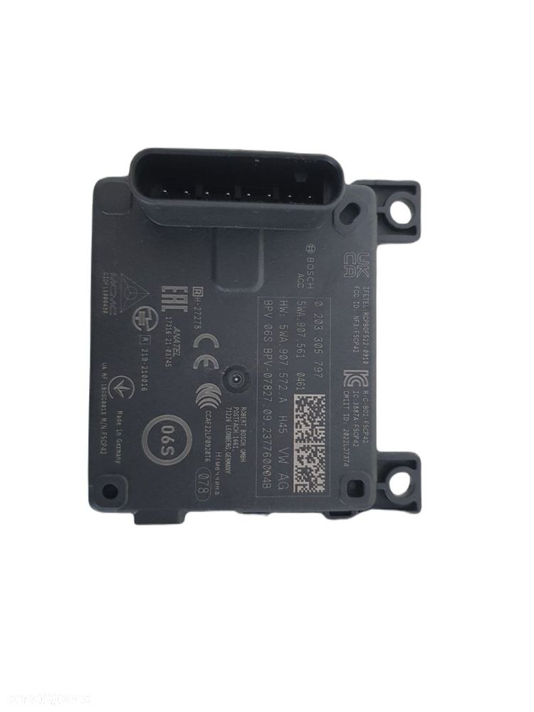 VW AUDI SKODA SEAT RADAR  MODUŁ ACC DISTRONIC 5WA907572A  5WA907561 - 1