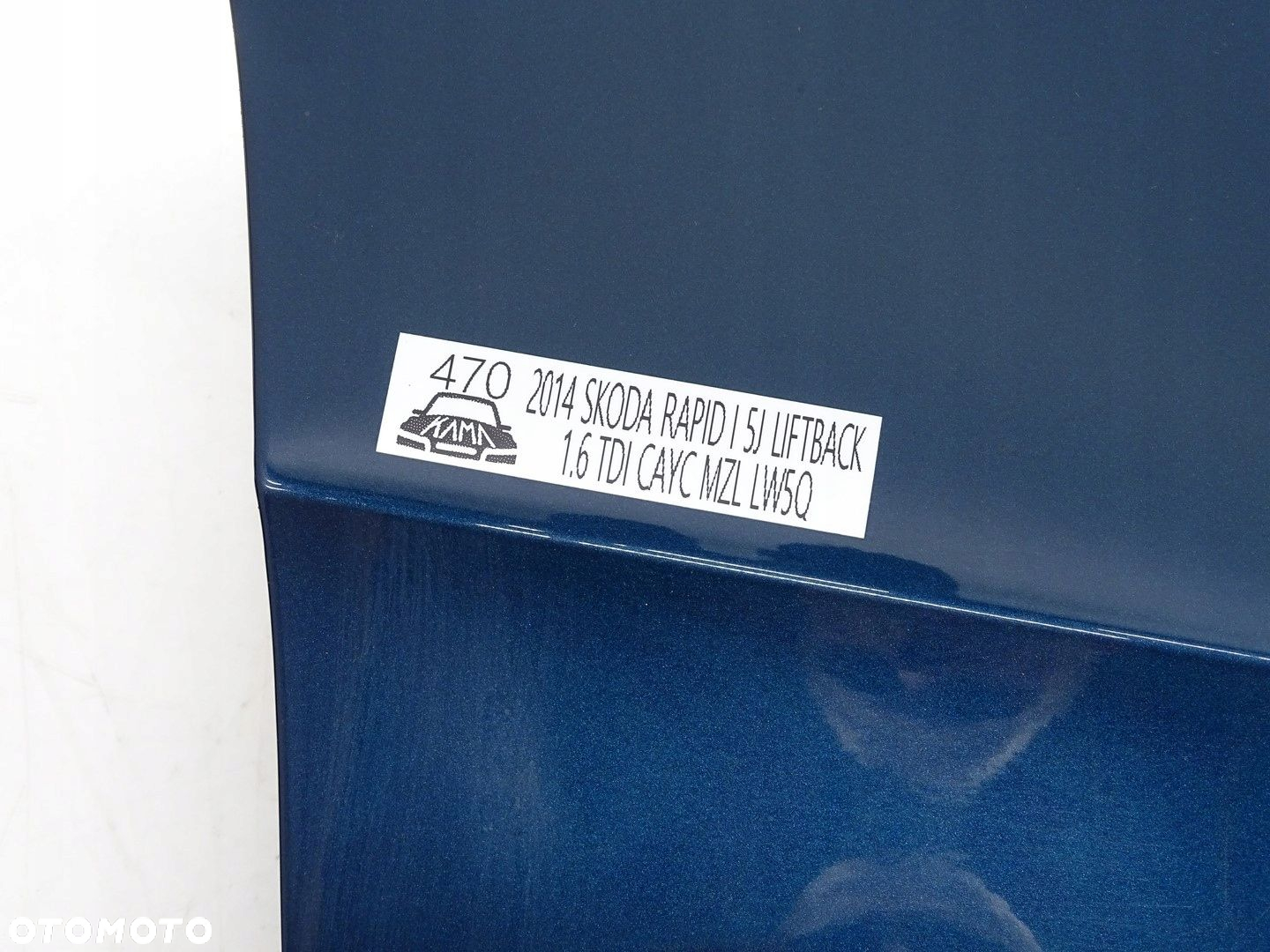 BŁOTNIK PRAWY PRZÓD PRZEDNI SKODA RAPID I 5J SEDAN / KOMBI GRANATOWY LW5Q - 12