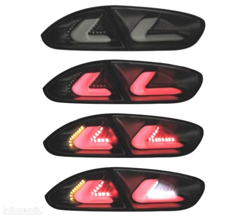 FAROLINS SEAT LEON II 09-13 CARDNA FULL LED PRETO FUMADO - 3