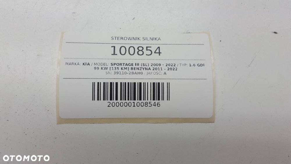 STEROWNIK 39110-2BAH0 SPORTAGE III 2010 1.6 GDI - 4