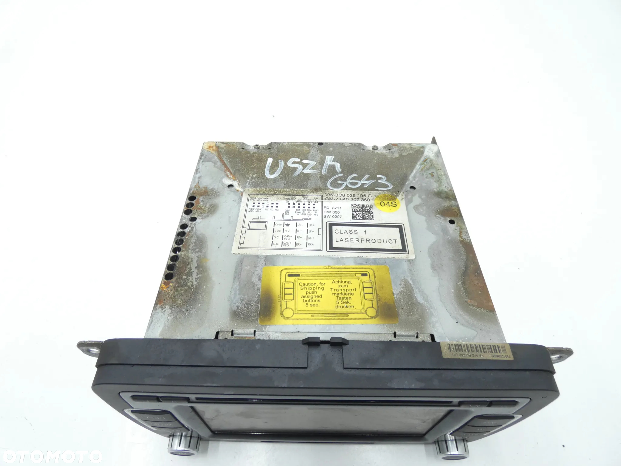 VW GOLF VI 6 RADIO ODTWARZACZ CD MP3 3C8035195G G643 - 2