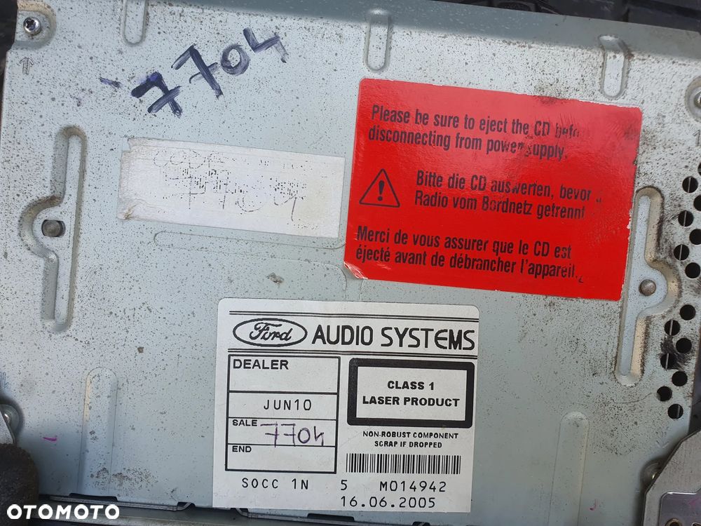 FORD FOCUS C-MAX MK1 RADIO FABRYCZNE CD 4M5T18C815BE + KOD - 5