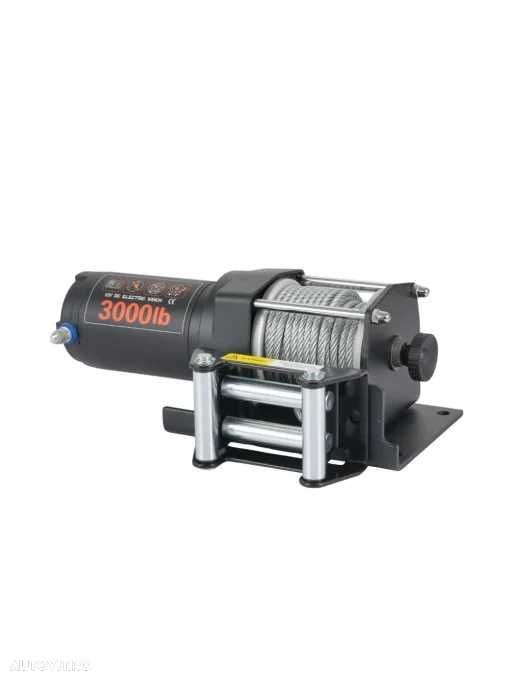 Troliu electric EMD Winch 3000lbs (1361kg), 12V, cablu otel 13m, raport 153:1 - 4