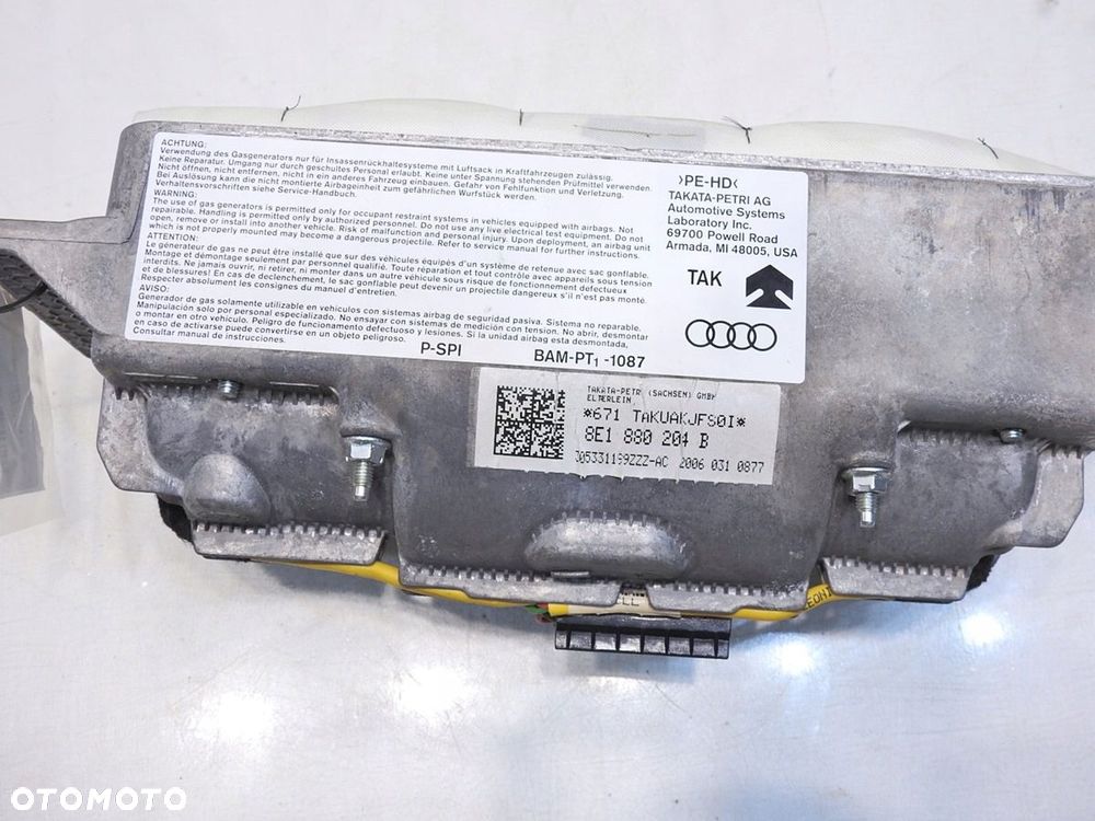 PODUSZKA AIRBAG PASAŻERA AUDI A4 B7 8E1880204B - 4