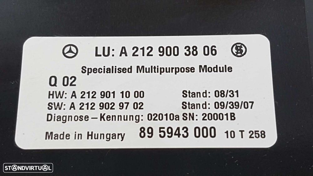 MÓDULO ELETRÓNICO MERCEDES CLASE E (W212) LIM. 220 CDI BLUEEFFICIENCY (212.002) - 3