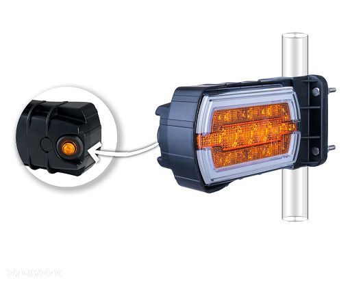 Lampa zespolona przednia CLEOfront z kierunkowskazem bocznym, wersja na rurę - 1