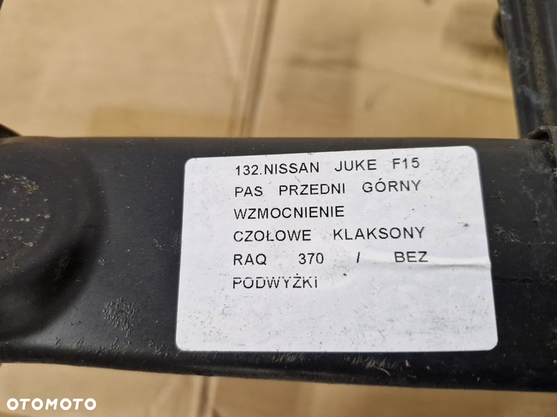 NISSAN JUKE F15 PAS PRZEDNI GÓRNY WZMOCNIENIE CZOŁOWE KLAKSONY RAQ - 11