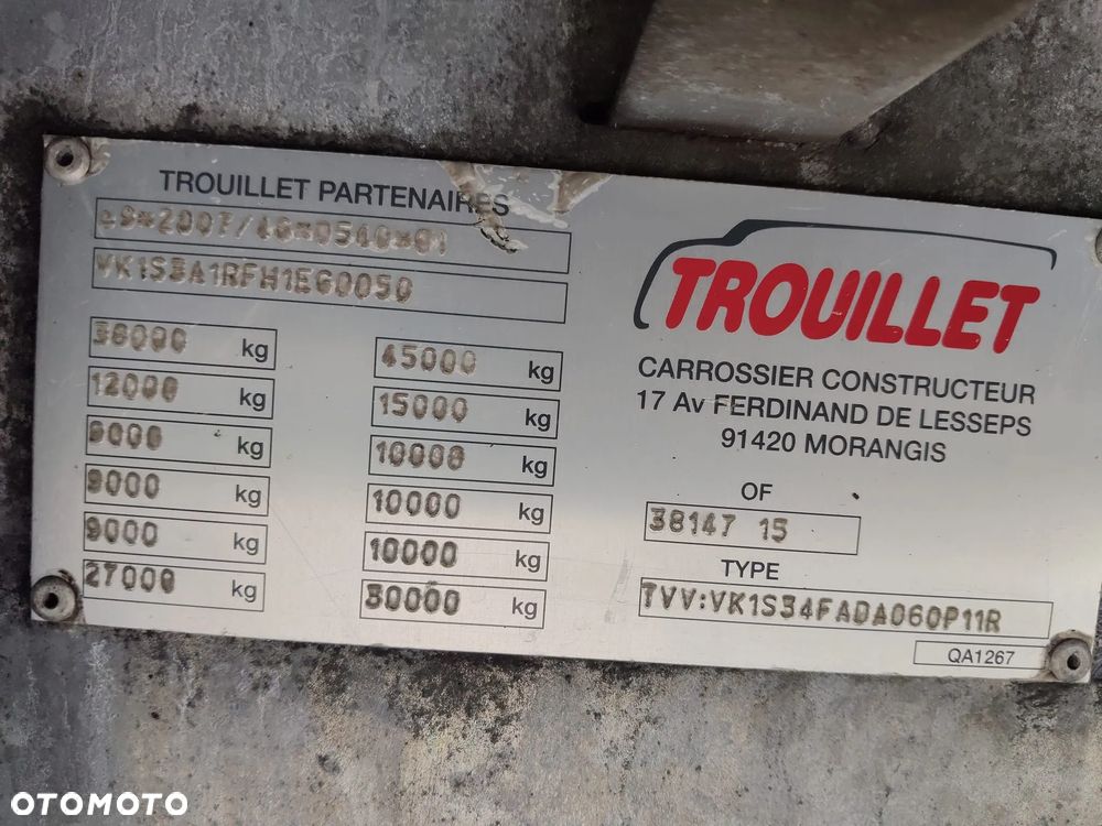 Trouillet FIRANKA / STANDARD / OSIE SAF/ OCYNK / KOSZ PALETOWY / PODŁOGA SZYNA DESKA - 30