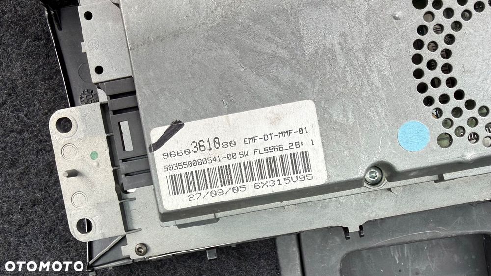 REZERWACJA RADIO NAWIGACJA MP3 WYŚWIETLACZ PEUGEOT 407 96601833YW 9660361080 - 10