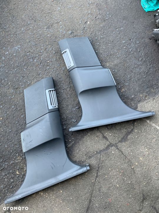 OSŁONY SŁUPKÓW KOMPLET CZARNE BMW E65 LIFT - 1