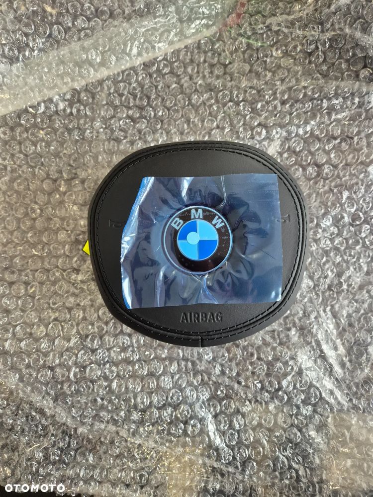 BMW G30 G32 G31 PODUSZKA KIEROWCY AIRBAG M-PAKIET SKORA NIĆ CZARNA NOWA ORYGINALNA 310579878N77-AB 33785572303 - 1