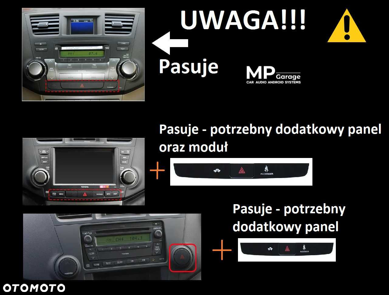 Toyota Highlander Stacja Multimedialna Android CarPlay/AA Qled 4G Gw. - 4