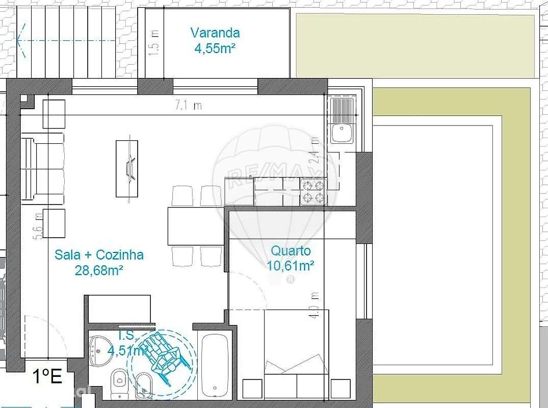 Apartamento T1 para venda - Grande imagem: 2/36