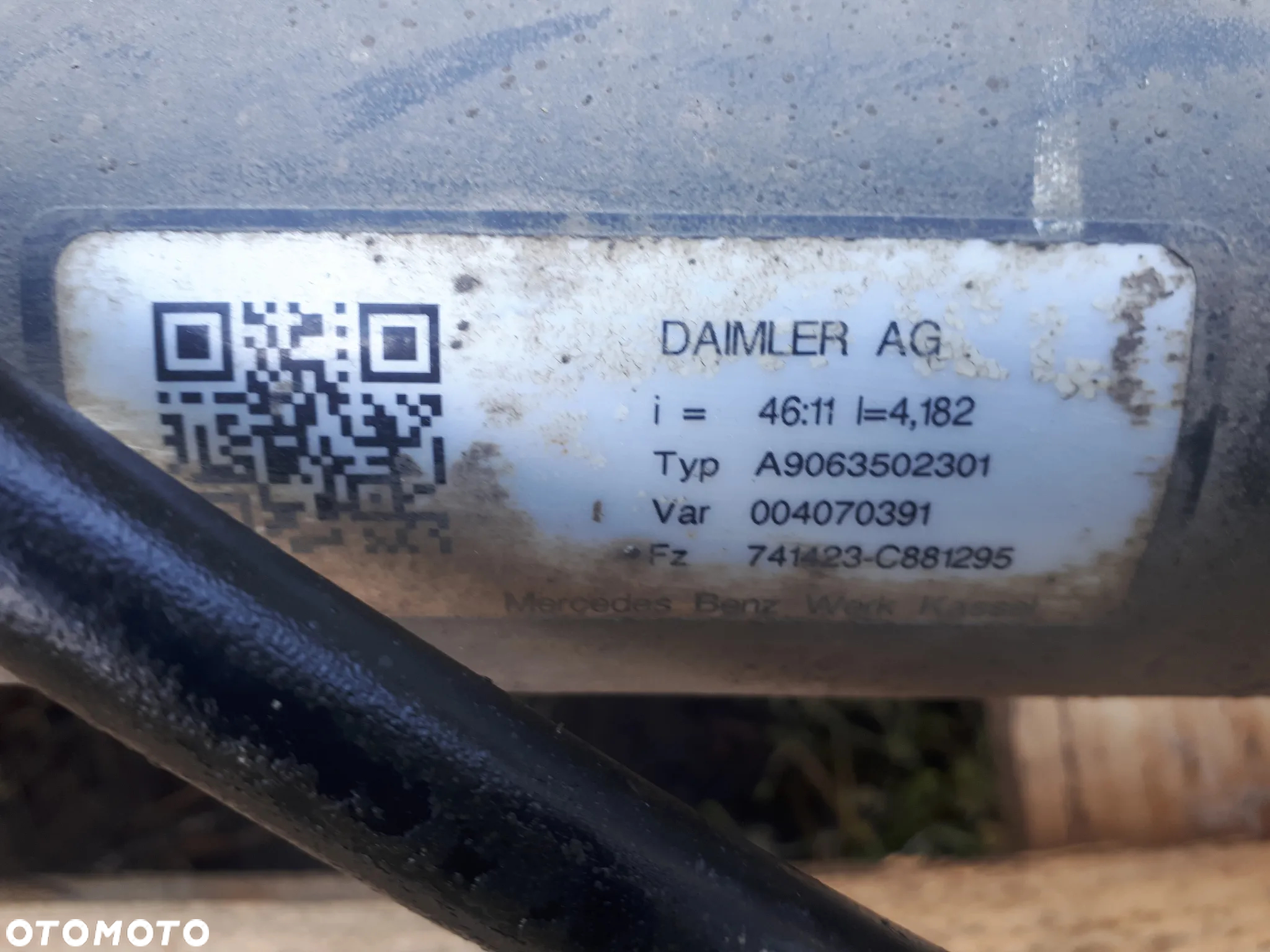 MERCEDES SPRINTER 906 907 TYLNY MOST 46 ; 11 - 2