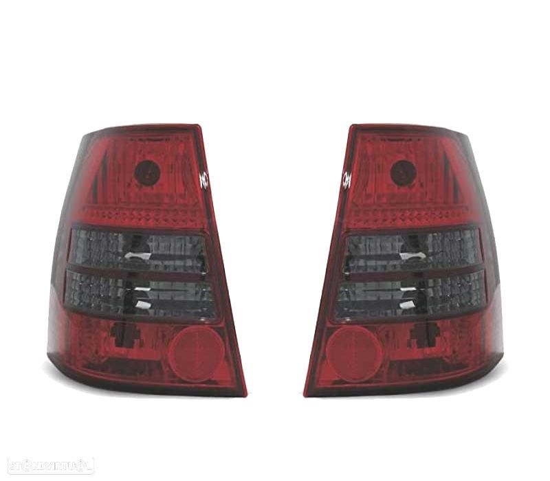 FAROLINS TRASEIROS VOLKSWAGEN VW GOLF IV VARIANT 97-03 VERMELHO BRANCO - 1