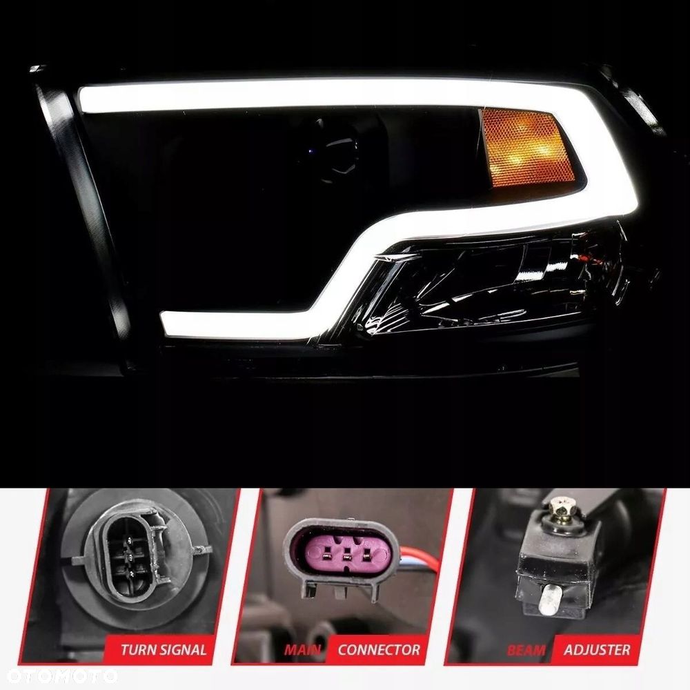 Reflektor Lampa L+R LED Europa Soczewka h7 Dodge Ram IV 4 2008-2024 Classic - 8