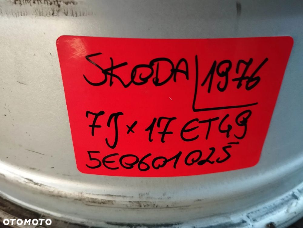 SKODA 5X112 17 7 ET49 OCTAVIA FELGA ALU 1SZT 5E0601025 - 3