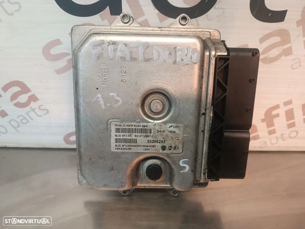 UNIDADE / CENTRALINA DO MOTOR FIAT DOBLO / OPEL COMBO 1.3JTD 90CV 55266282 MJD8F3D5 - 1