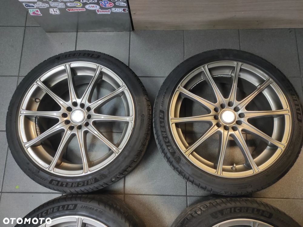 FELGI OPONY KOŁA ALUFELGI 5X100 5X112 7.5J R18 ET45 225/40/R18 2022ROK LATO MICHELIN KOMPLET VW AUDI SEAT SKODA WYSYŁKA !!!! - 10
