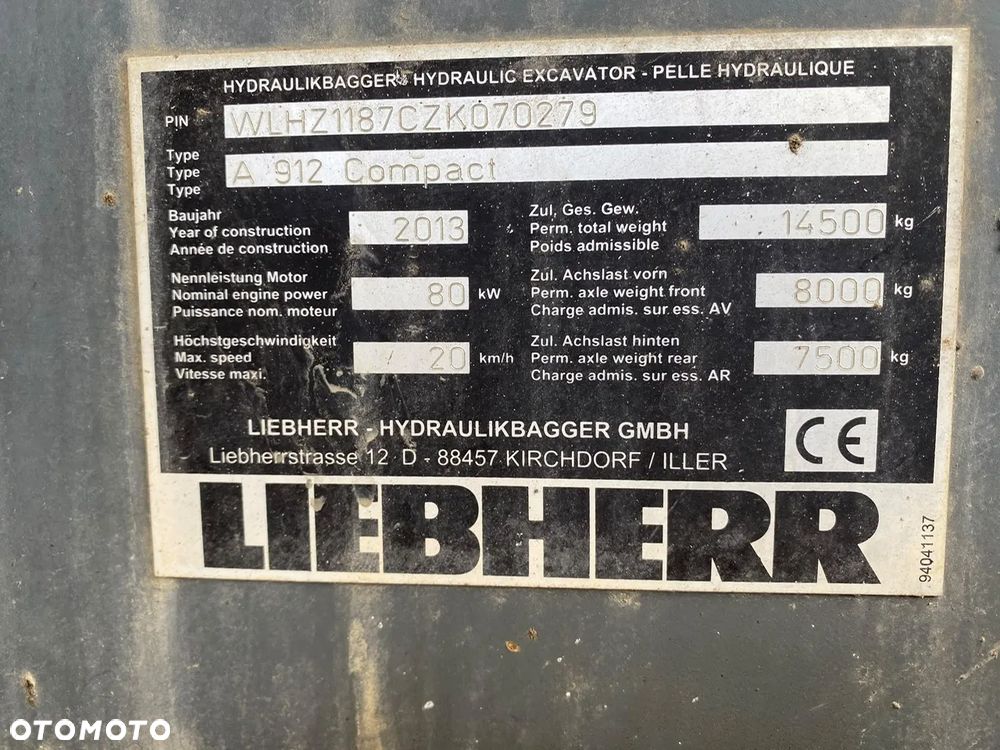 Liebherr A912 Compact / 2 Łyżki + Widły / - 36