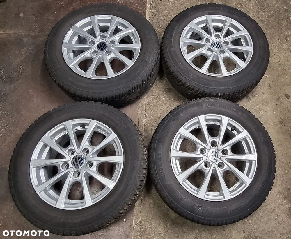 4x koła folgi opony zima Volkswagen Golf Polo Audi Seat Skoda 195/65/15 Continental WinterContact TS860 195/65R15 5x100 - 1