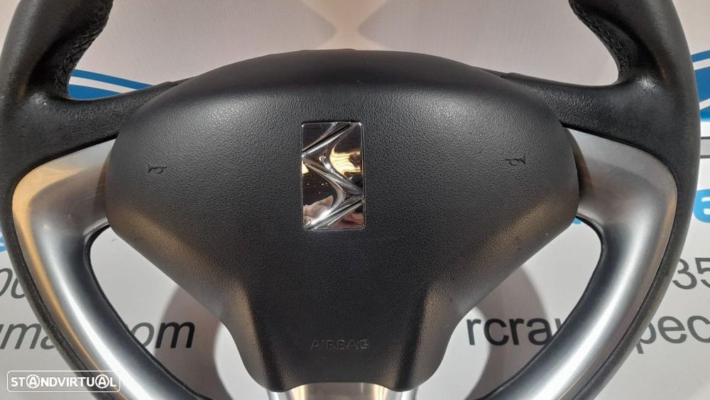 VOLANTE GUIADOR COMPLETO CITROEN DS3 DS 3 PELE AIRBAG - 9