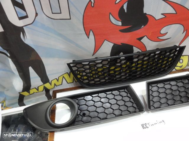 Kit 3 grelhas de para-choques vw polo 9N3 05-09 GTI LOOK abs (plastico) - 14