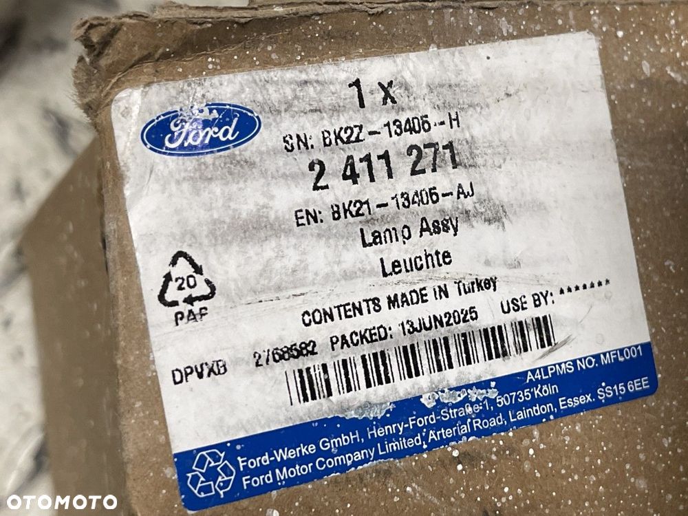 NOWA ORYGINALNA LAMPA TYLNA LEWA FORD TRANSIT CUSTOM BK2113405AJ - 9