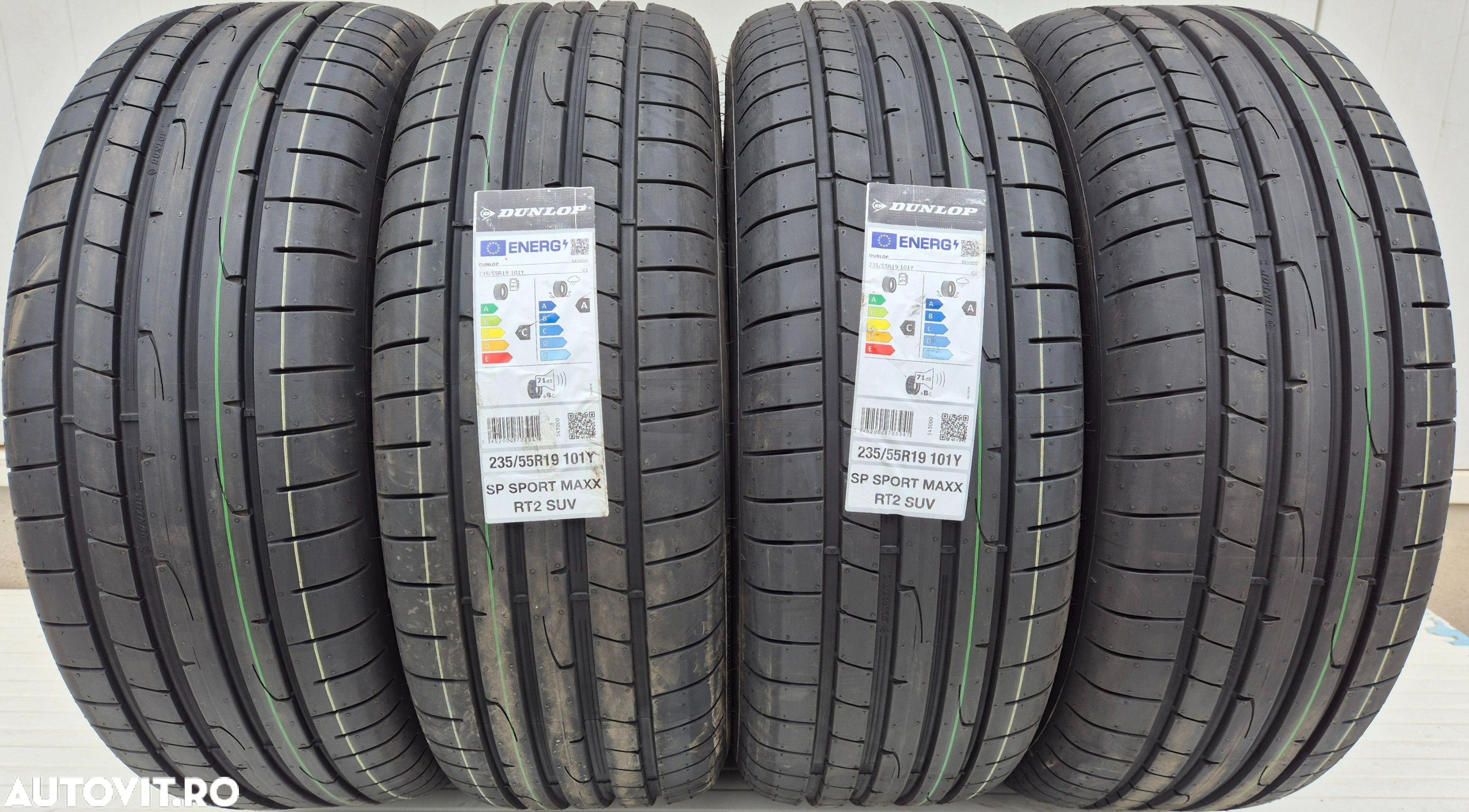 235/55 R19, 101Y,DUNLOP SportMaxx RT2 SUV, Anvelope vara,Aderenta cl A - 1