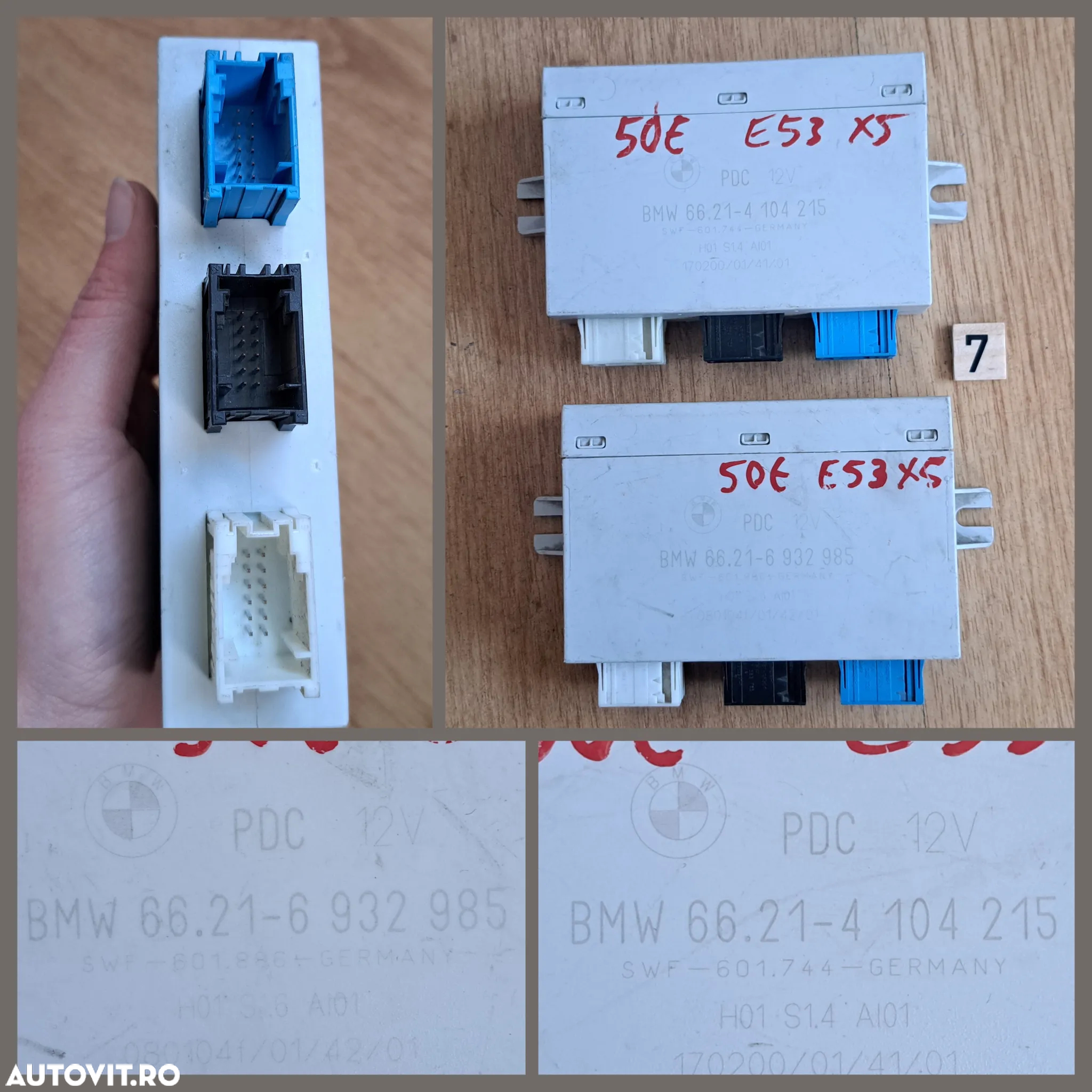 Modul ECU calculator frana de mana FRM 3 lumini modul soft close inchidere portbagaj airbag amplificator antena semnal ECU PDC BMW Seria E F 520d 740dX 760LiS - 8