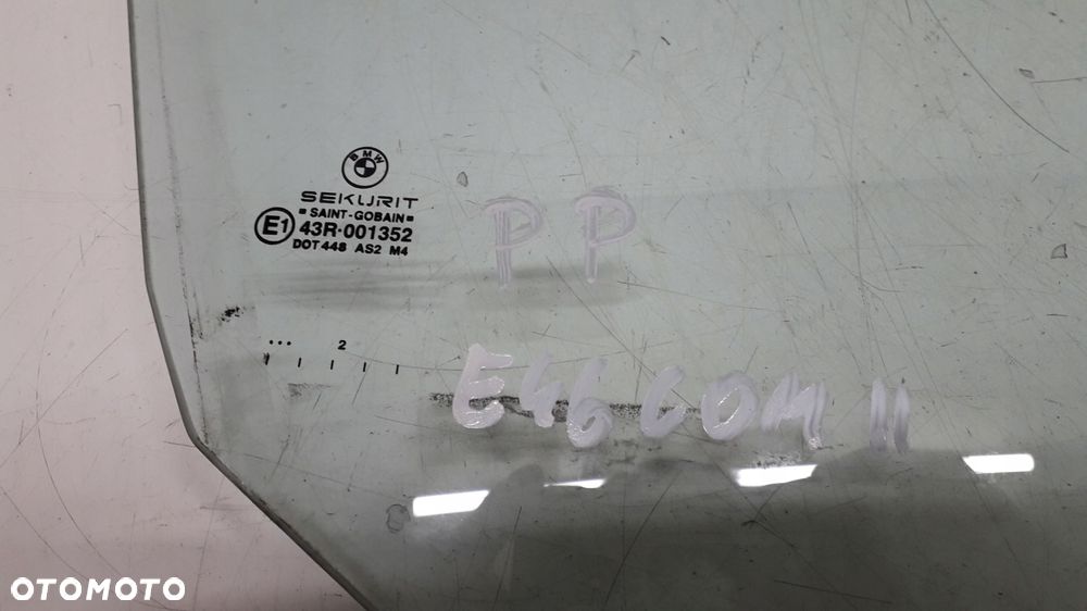 BMW E46 COMPACT SZYBA DRZWI PRAWY PRAWA PRZÓD - 5