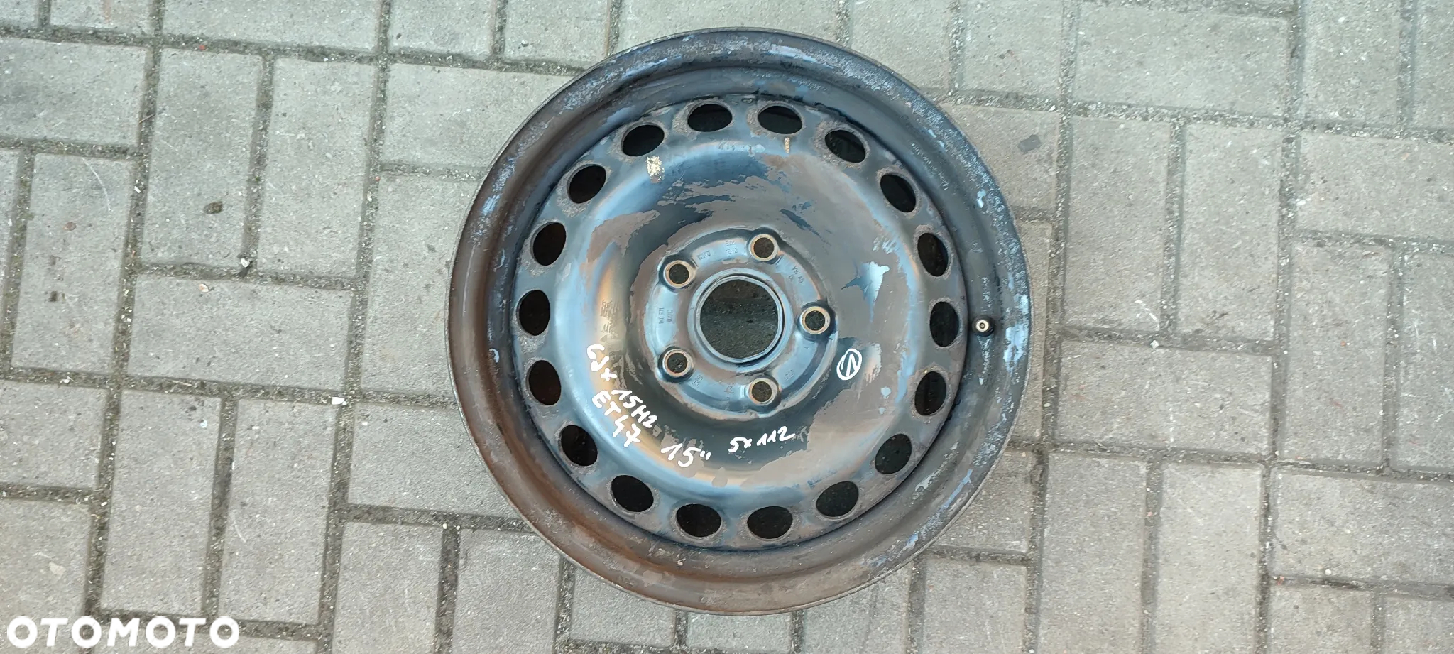 FELGI STALOWE 5x112 6Jx15 CALI ET47 VW CADDY TOURAN GOLF V VI A3 A8 SKODA OCTAVIA SEAT TOLEDO ALTEA KOMPLET 4 SZTUKI - 2