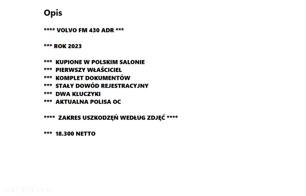 Volvo 2023 FM430 ADR salon PL - 3