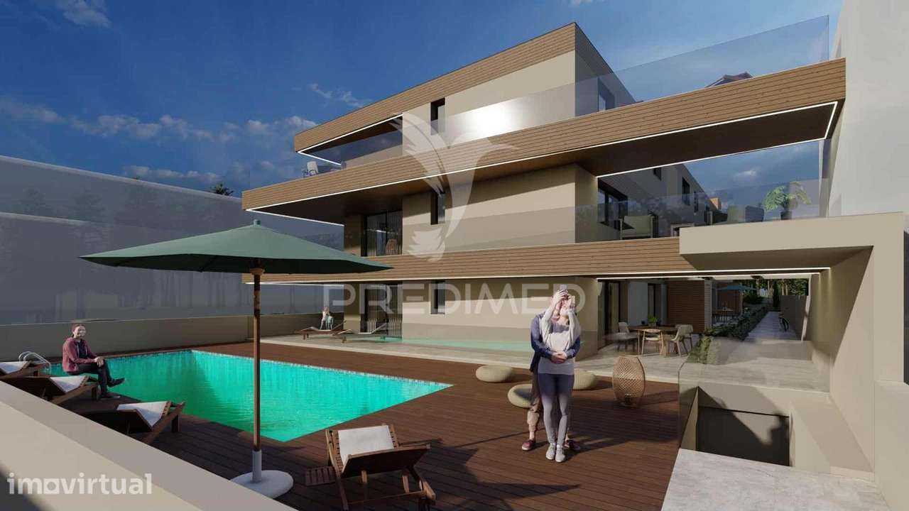 Apartamento T1 c/Terraço - condomínio a 300m da Praia, - Grande imagem: 3/6
