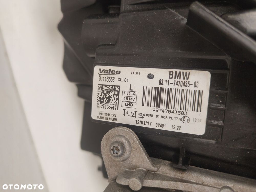 bmw 3 f34 gt lci lci full led lampa lewy przód 7470435 - 4