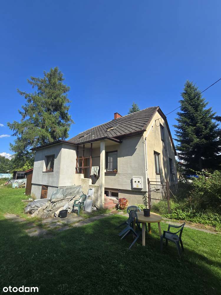 Dom wolnostojący z dużą działką 4973 m² – Pisarzowice, gmina Wilamowice