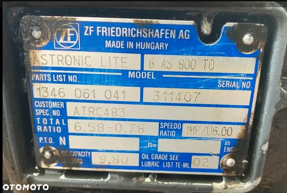 SKRZYNIA BIEGÓW  6AS800  AUTOMAT DAF MAN RENAULT VOLVO - 1