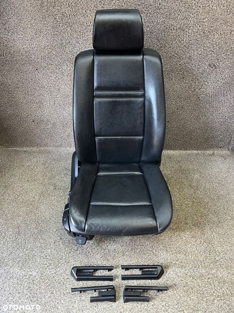 Fotel pasazera prawy przod przedni grzany skora czarna BMW X5 E70
