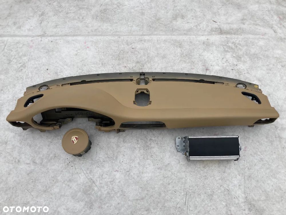 PORSCHE CARRERA 911 991 997 DESKA KONSOLA KOKPIT PULPIT PÓŁKA PARAPET PODUSZKI POWIETRZNE KIEROWCY PASAŻERA AIRBAG PASY PAS AIR BAG SRS KURTYNA KURTYNY FOTELA W FOTEL KREMOWA KREM  naprawa regeneracja Raz2 !!! - 2